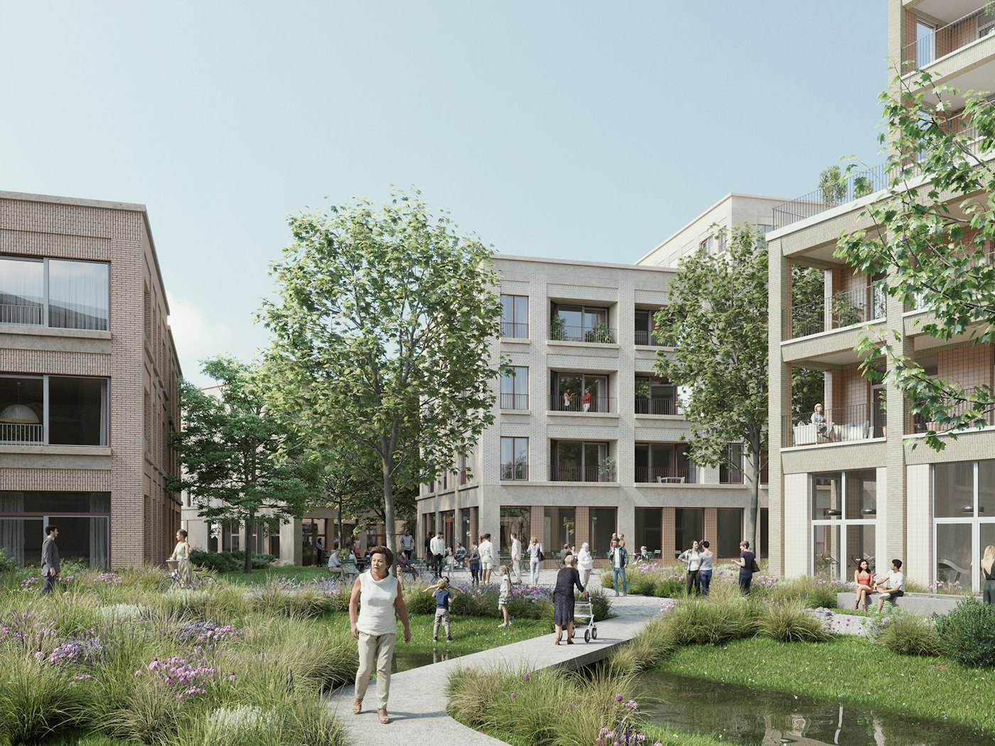 Zwartzustersvest Mechelen beeld binnentuin